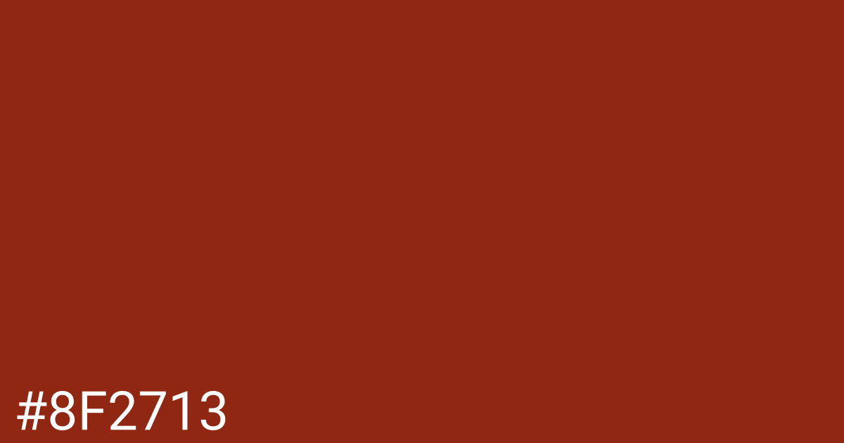 Hex color #8f2713 graphic