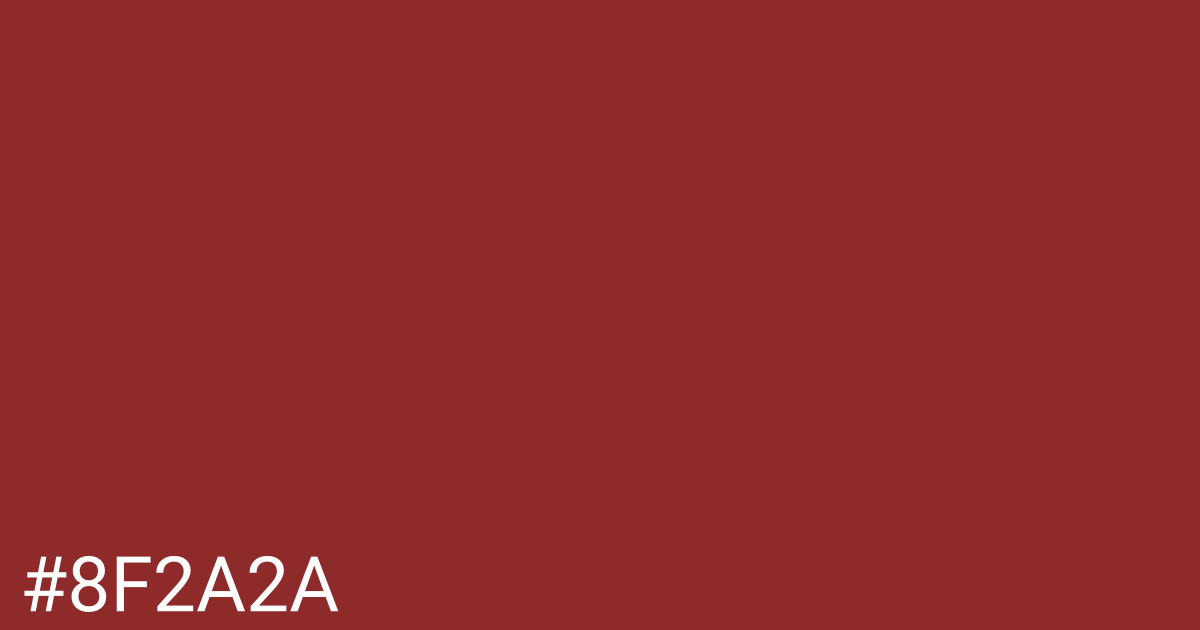 Hex color #8f2a2a graphic