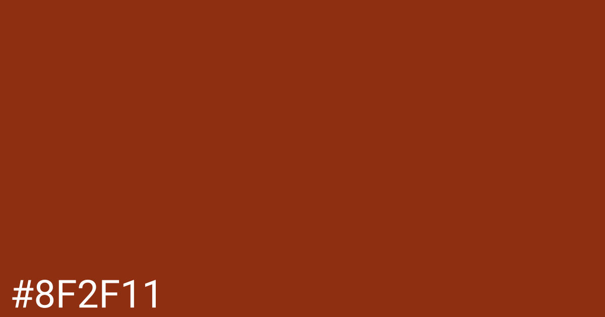Hex color #8f2f11 graphic