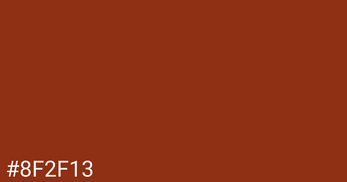 Hex color #8f2f13 graphic