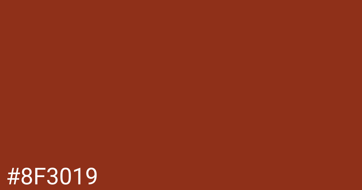 Hex color #8f3019 graphic