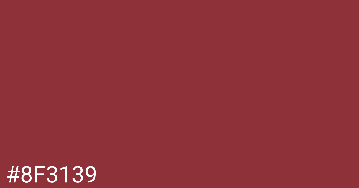 Hex color #8f3139 graphic