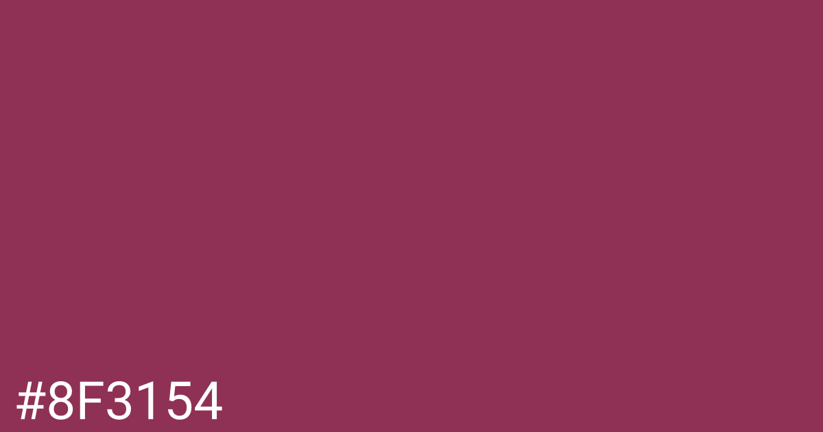 Hex color #8f3154 graphic