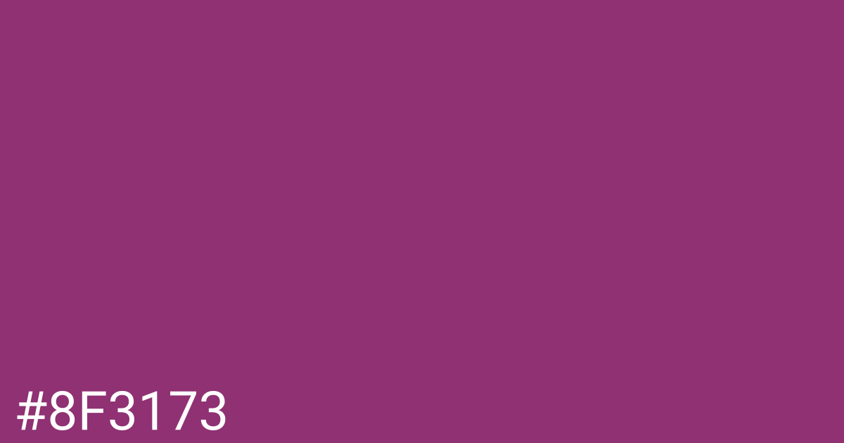 Hex color #8f3173 graphic