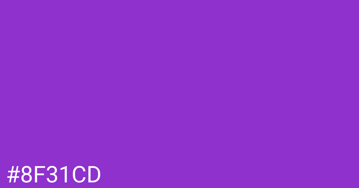 Hex color #8f31cd graphic