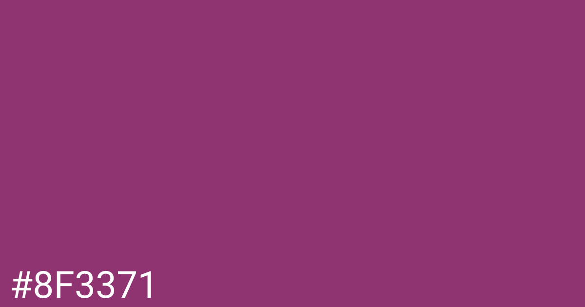 Hex color #8f3371 graphic