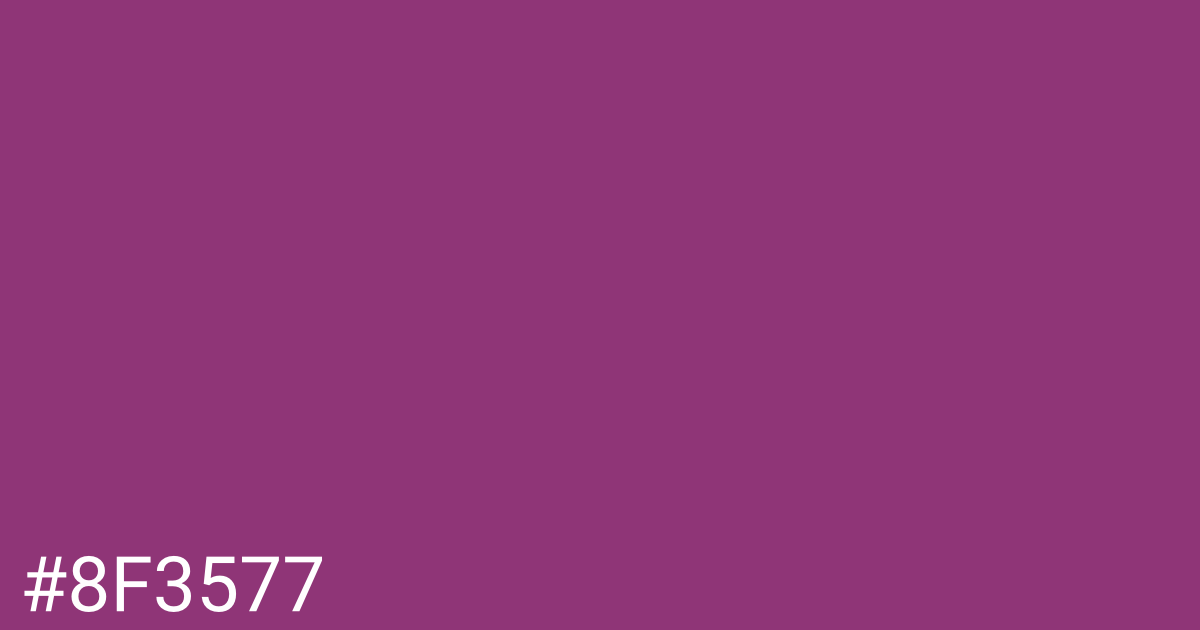 Hex color #8f3577 graphic