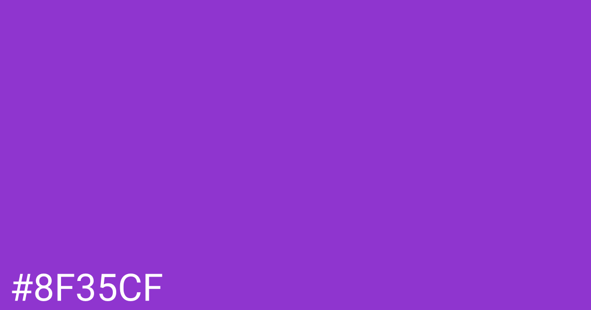 Hex color #8f35cf graphic