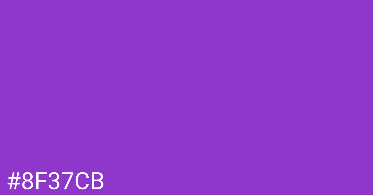 Hex color #8f37cb graphic