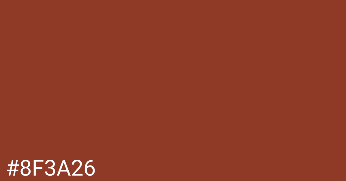Hex color #8f3a26 graphic