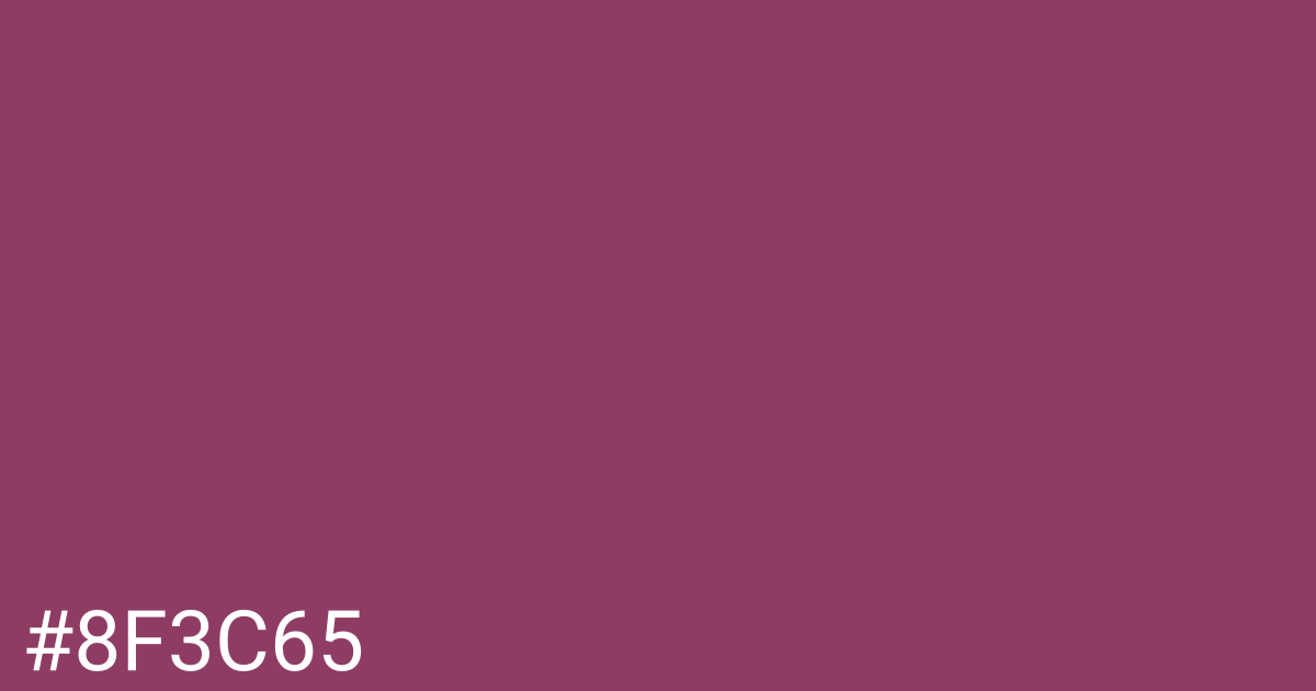 Hex color #8f3c65 graphic