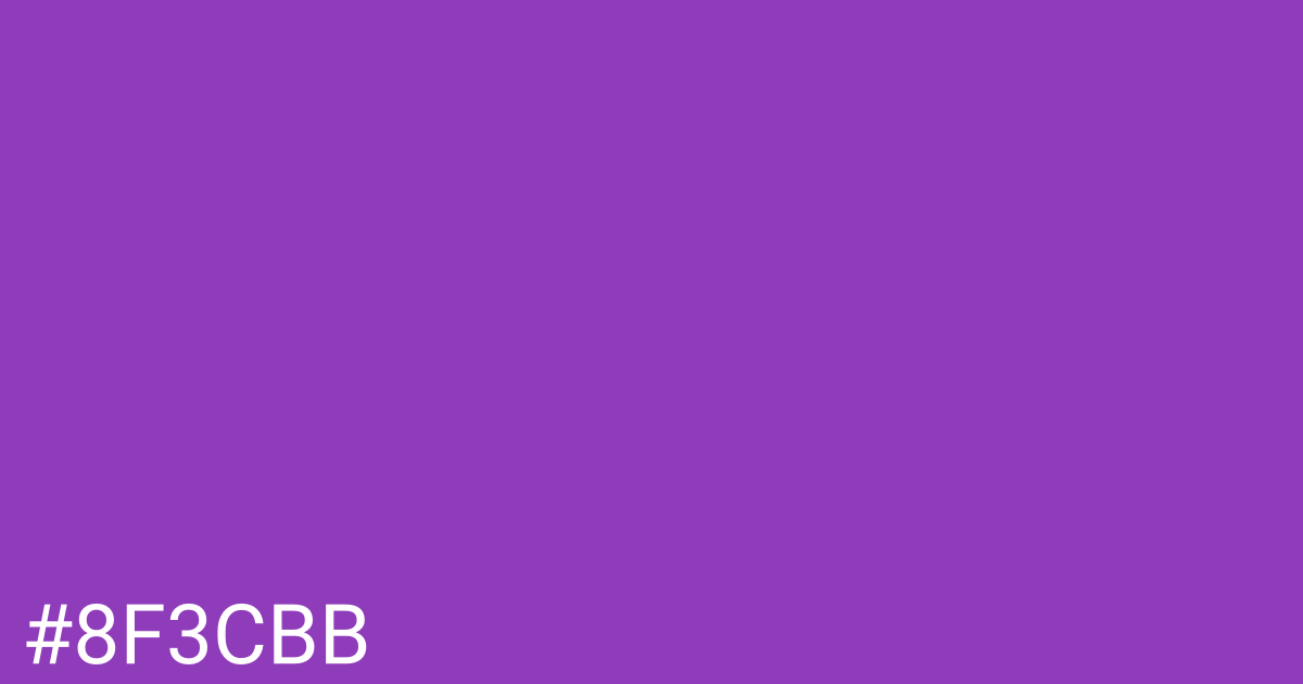 Hex color #8f3cbb graphic