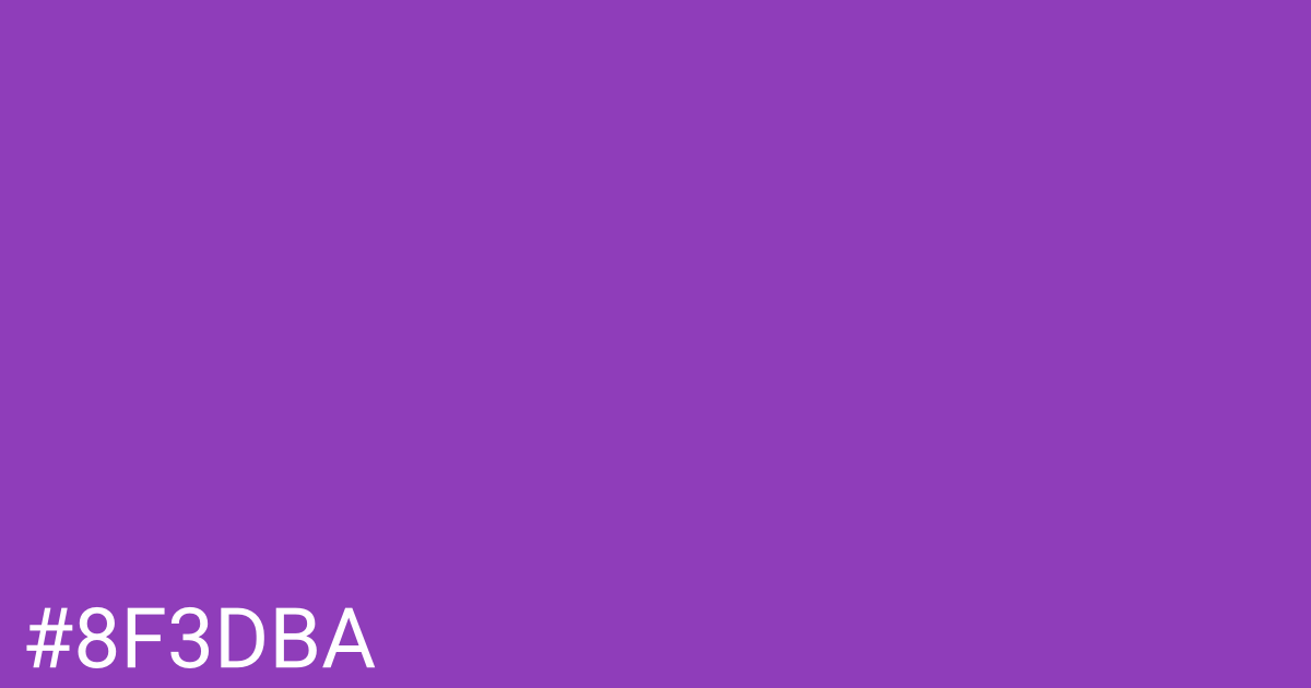 Hex color #8f3dba graphic