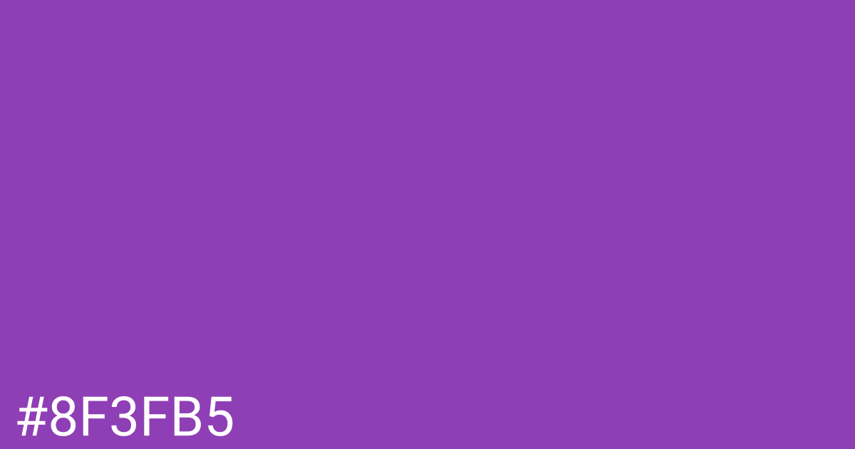 Hex color #8f3fb5 graphic