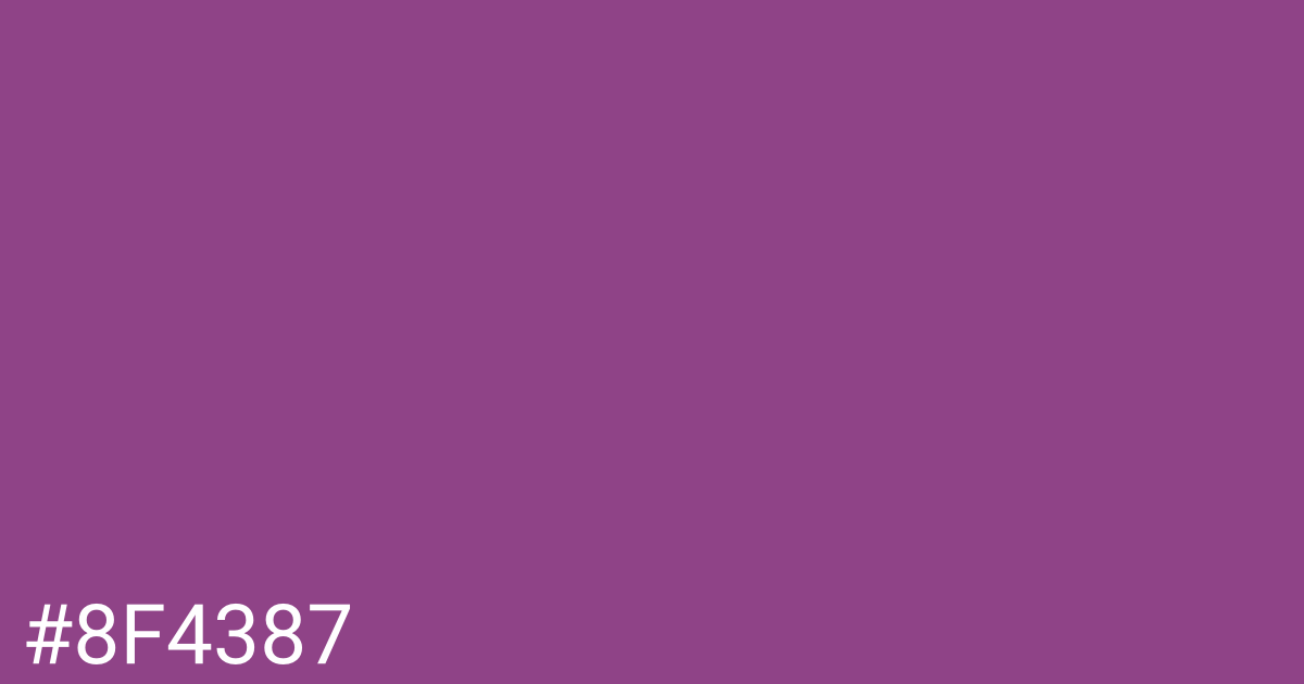 Hex color #8f4387 graphic