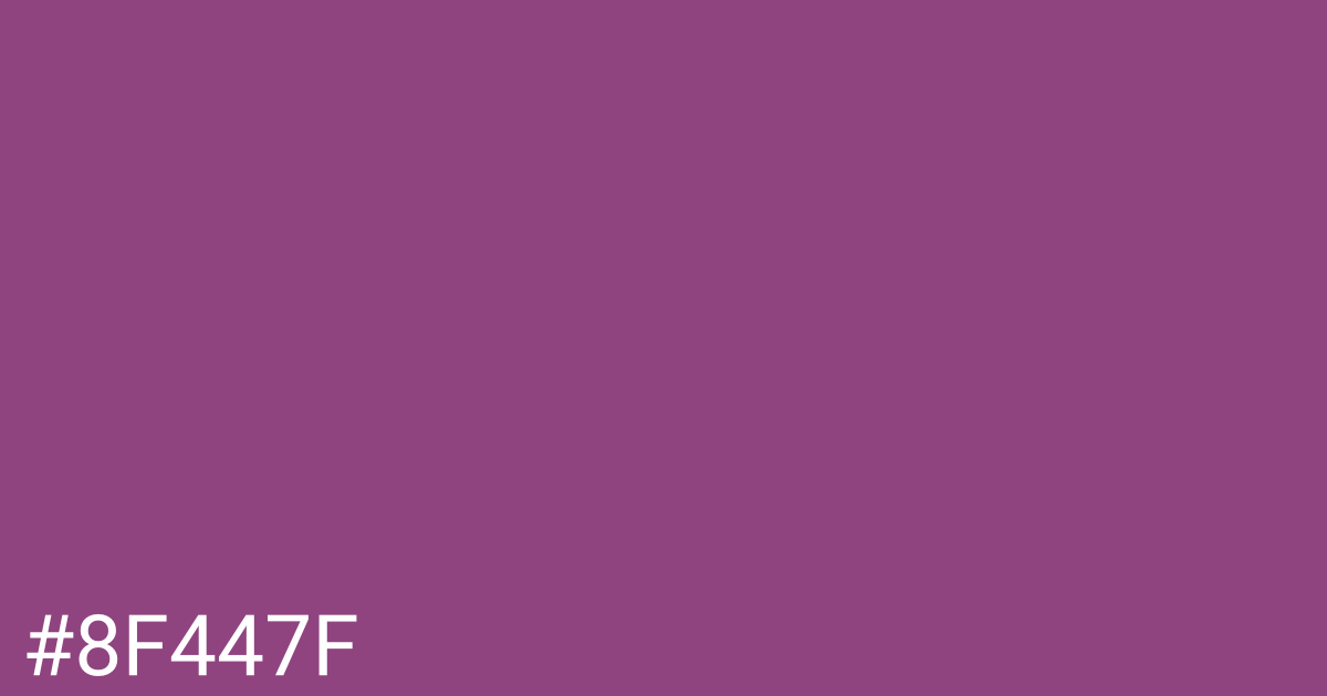 Hex color #8f447f graphic