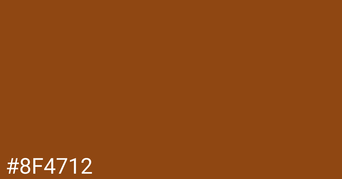 Hex color #8f4712 graphic