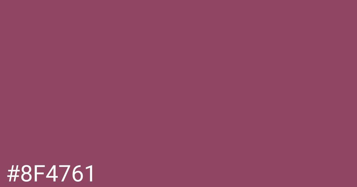 Hex color #8f4761 graphic