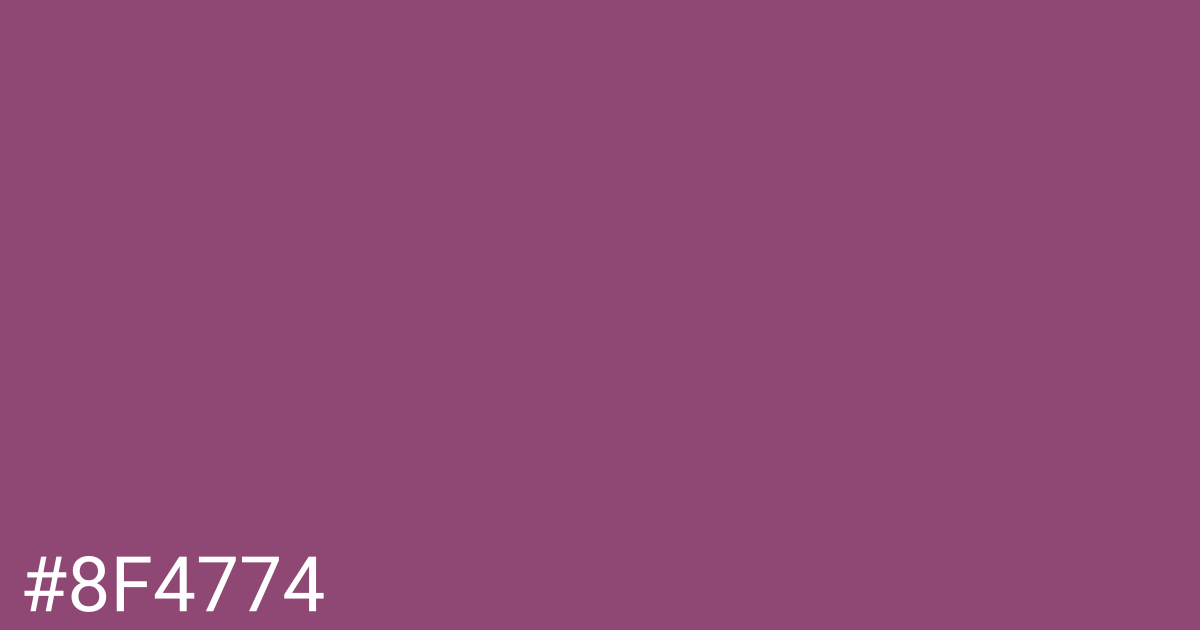 Hex color #8f4774 graphic