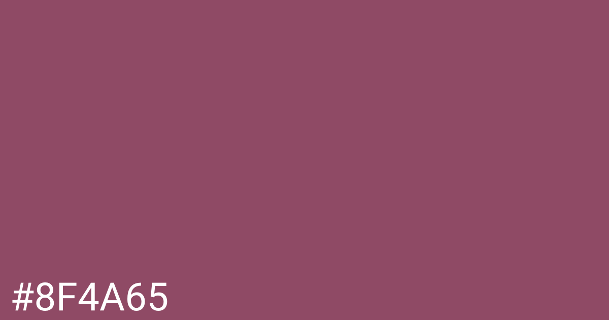 Hex color #8f4a65 graphic