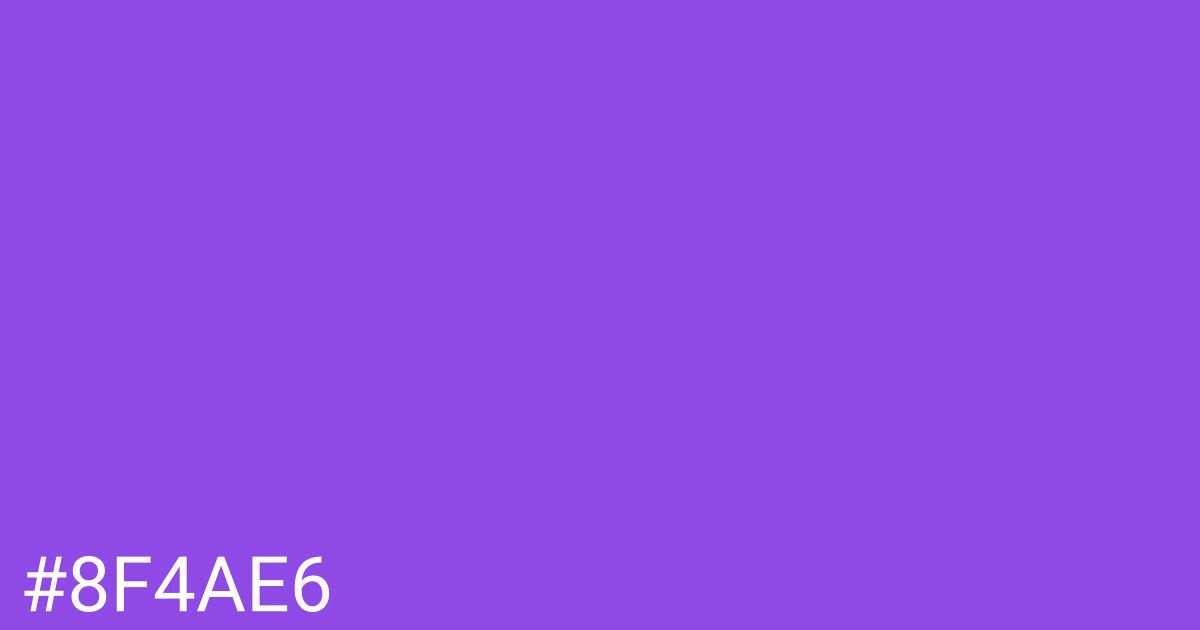 Hex color #8f4ae6 graphic
