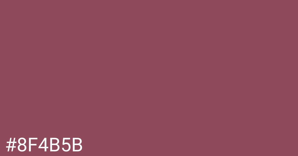 Hex color #8f4b5b graphic