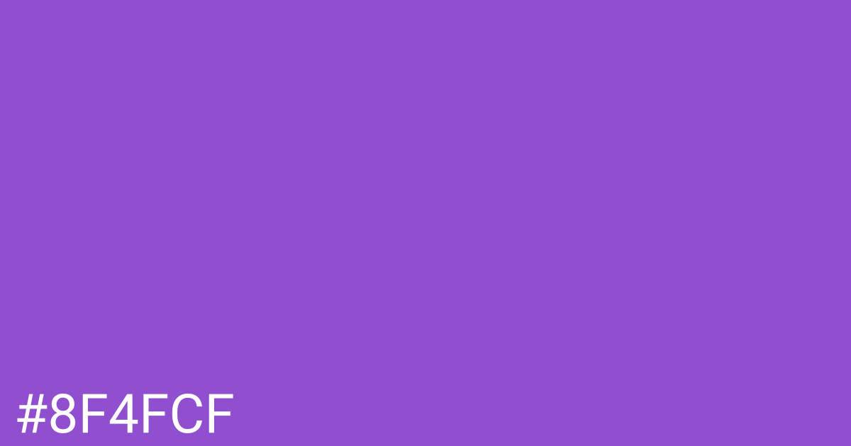 Hex color #8f4fcf graphic