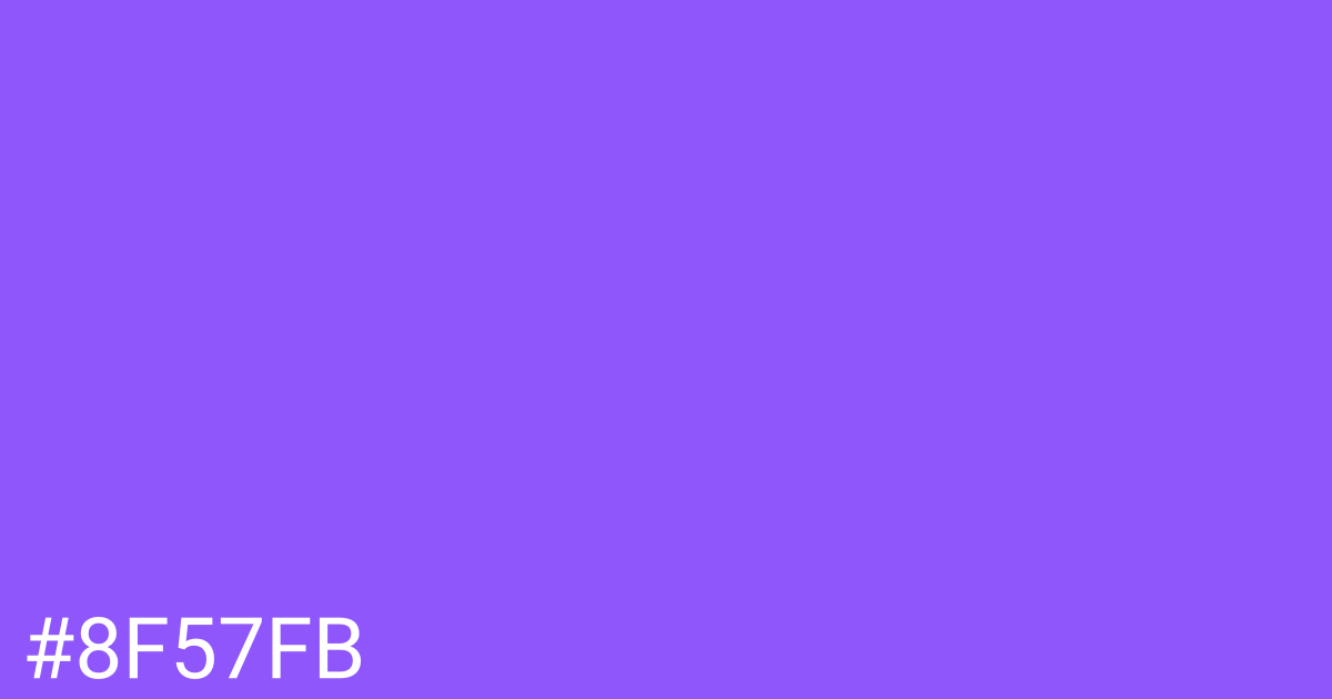 Hex color #8f57fb graphic