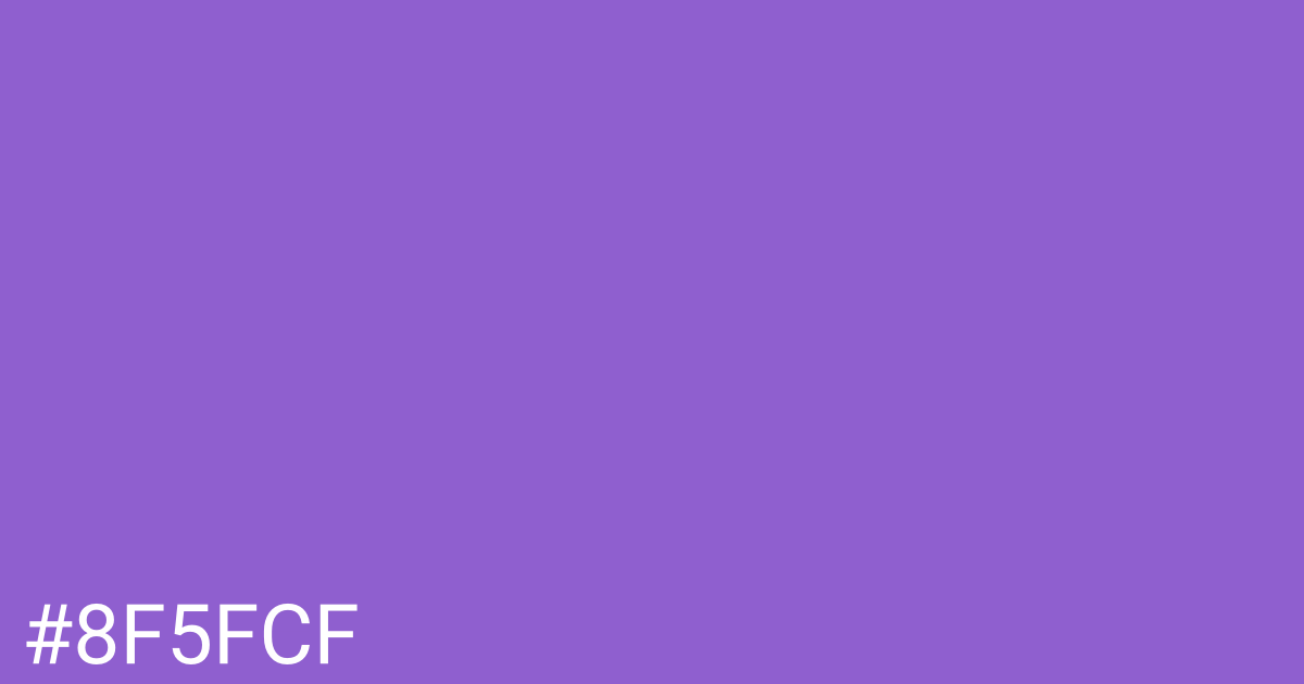 Hex color #8f5fcf graphic