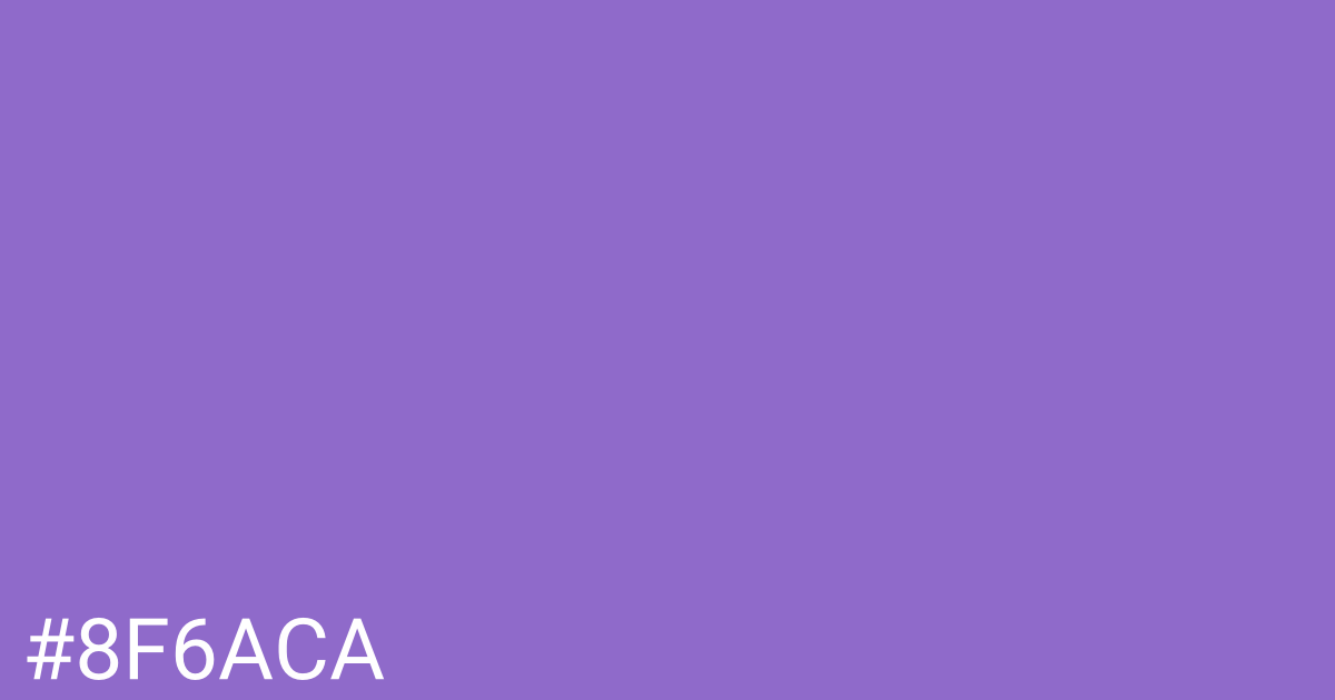 Hex color #8f6aca graphic