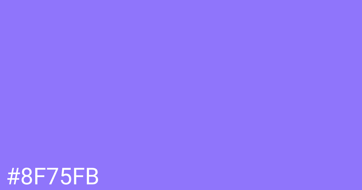 Hex color #8f75fb graphic