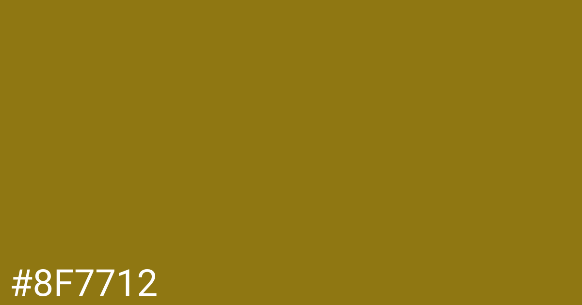 Hex color #8f7712 graphic