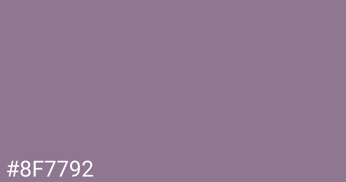 Hex color #8f7792 graphic