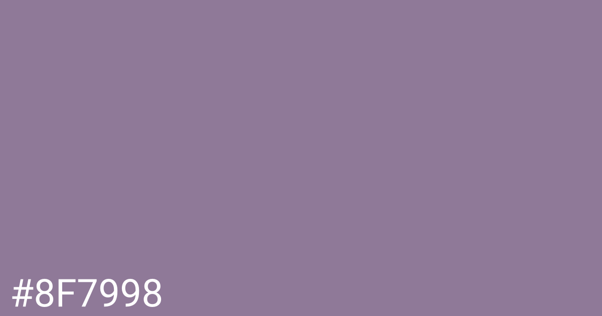 Hex color #8f7998 graphic