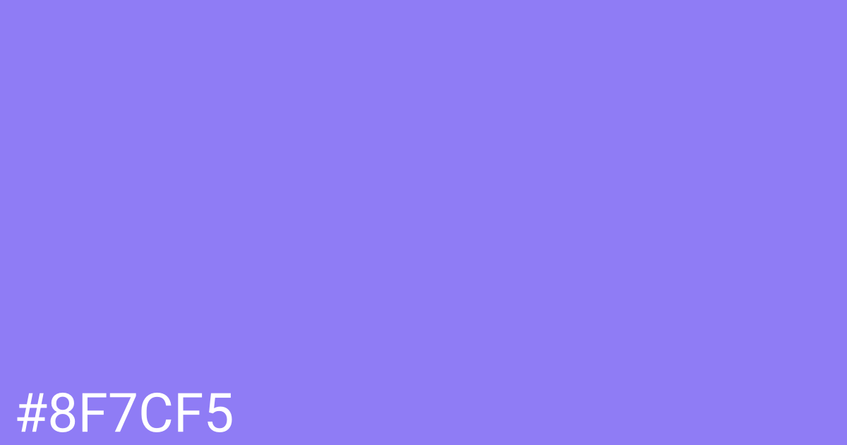 Hex color #8f7cf5 graphic