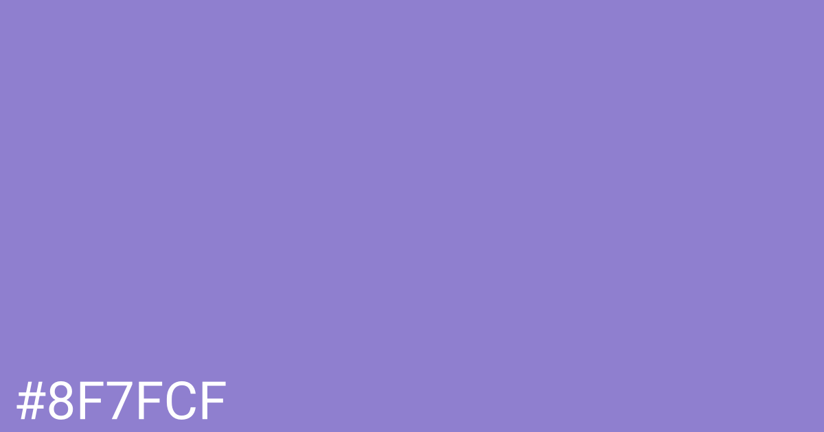 Hex color #8f7fcf graphic