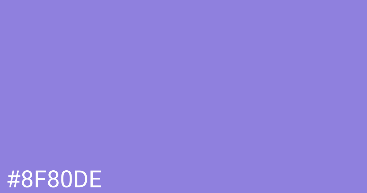 Hex color #8f80de graphic