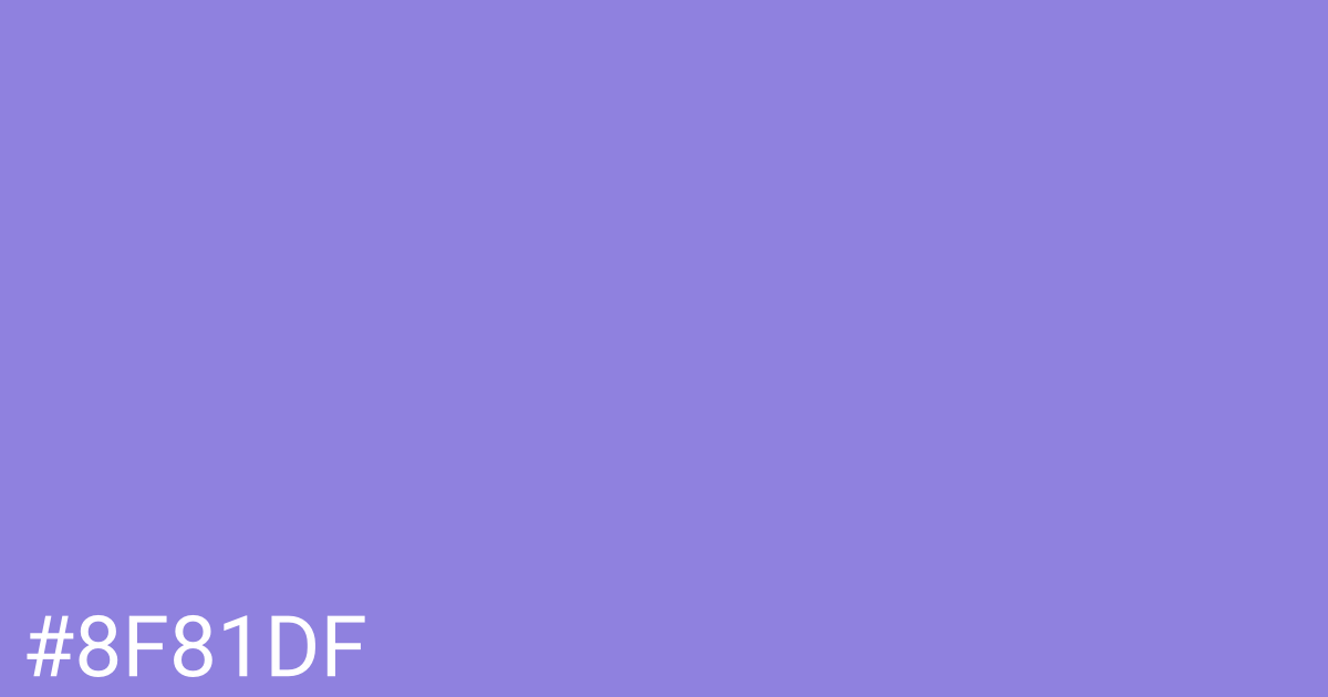 Hex color #8f81df graphic