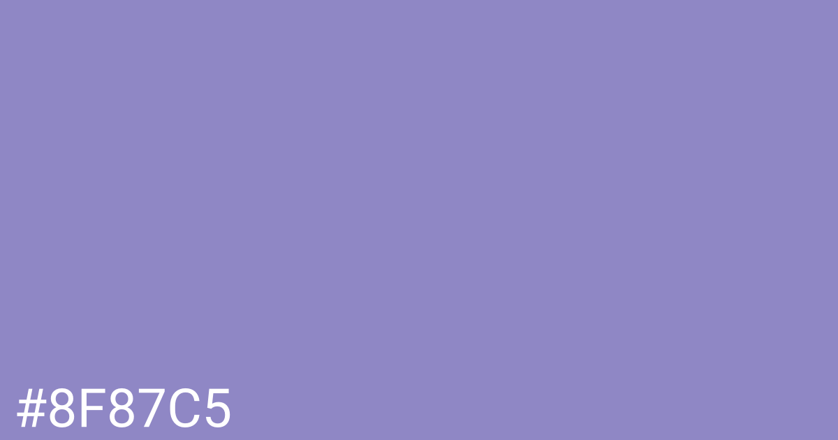 Hex color #8f87c5 graphic