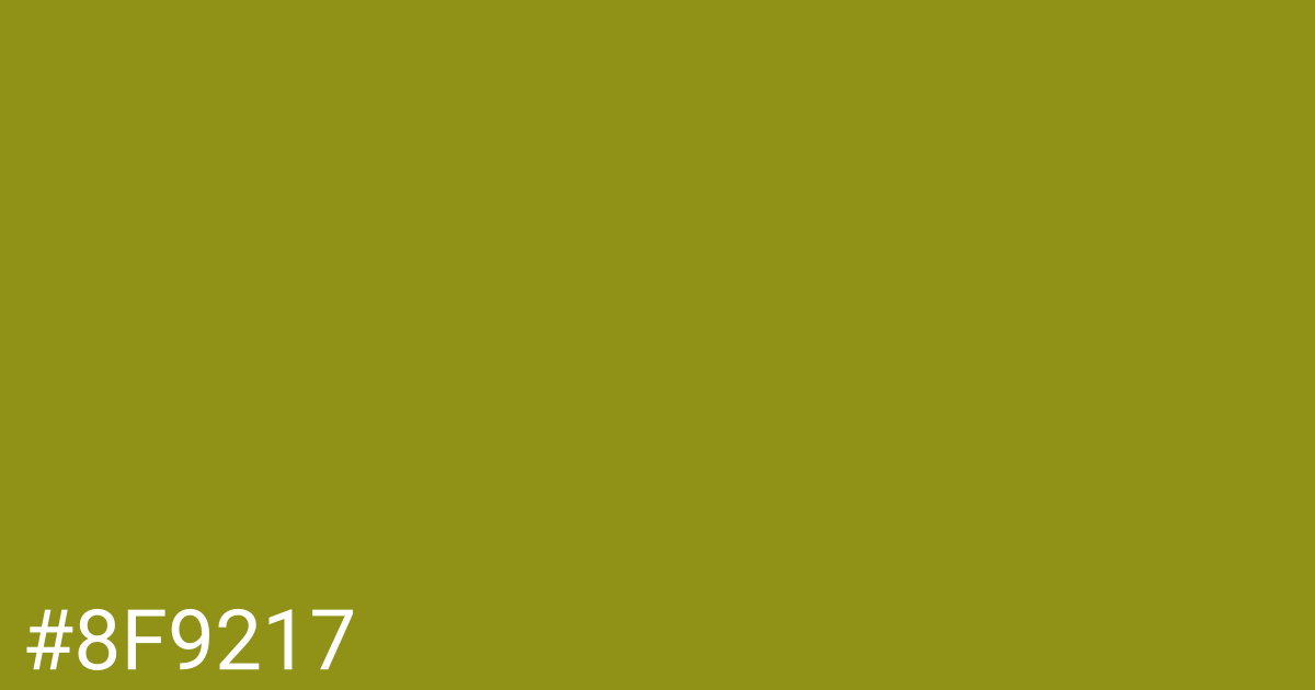 Hex color #8f9217 graphic