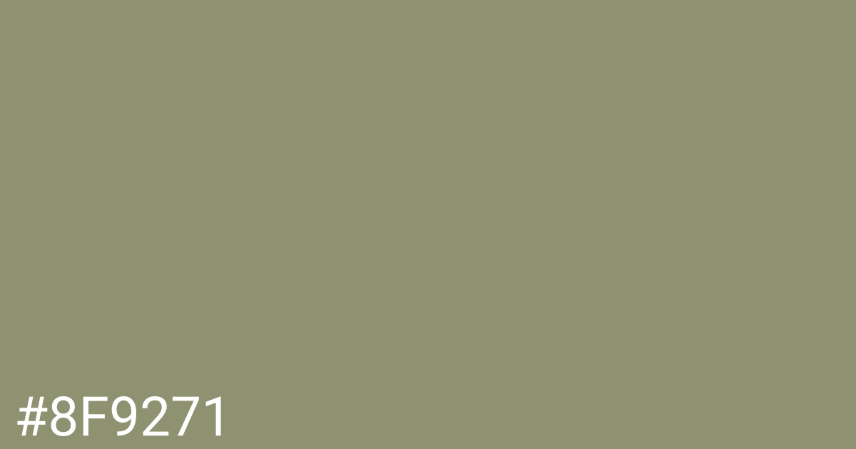 Hex color #8f9271 graphic