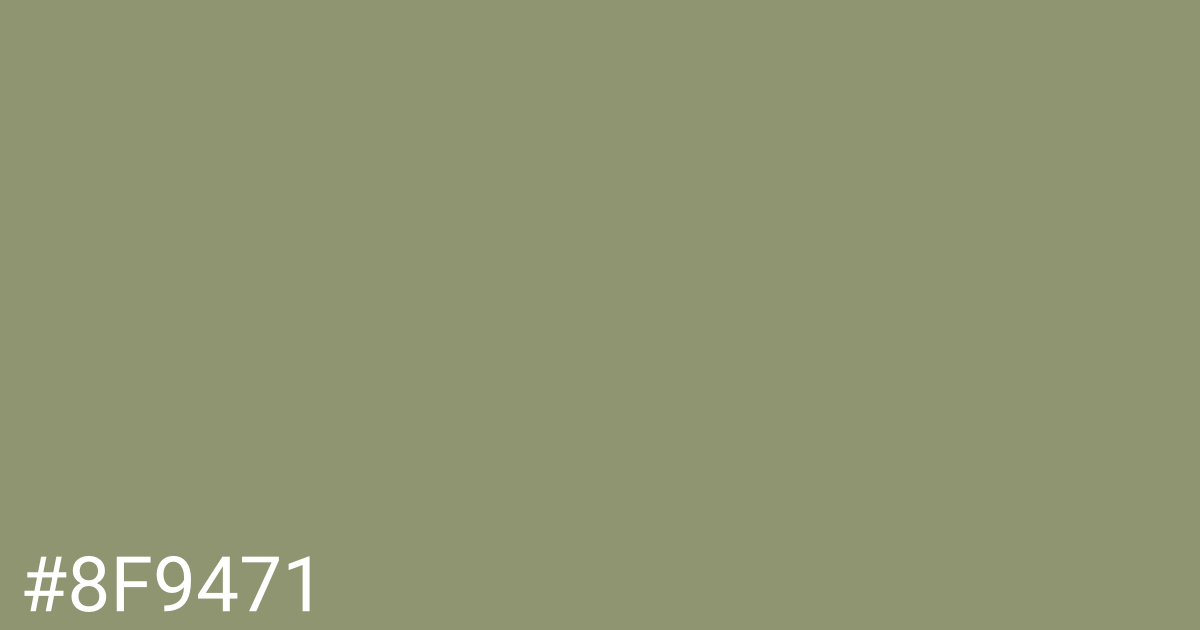 Hex color #8f9471 graphic