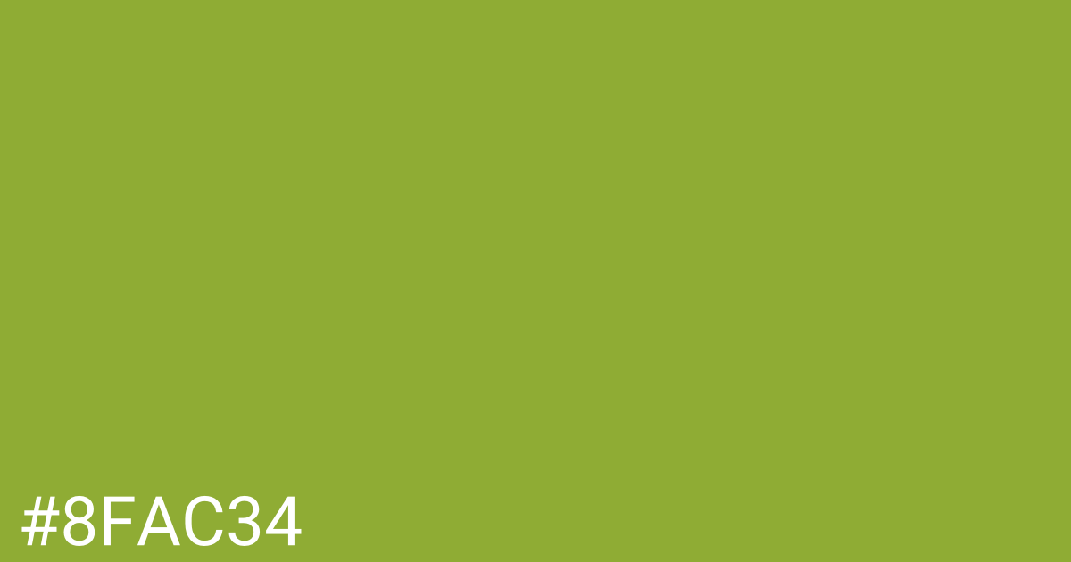 Hex color #8fac34 graphic