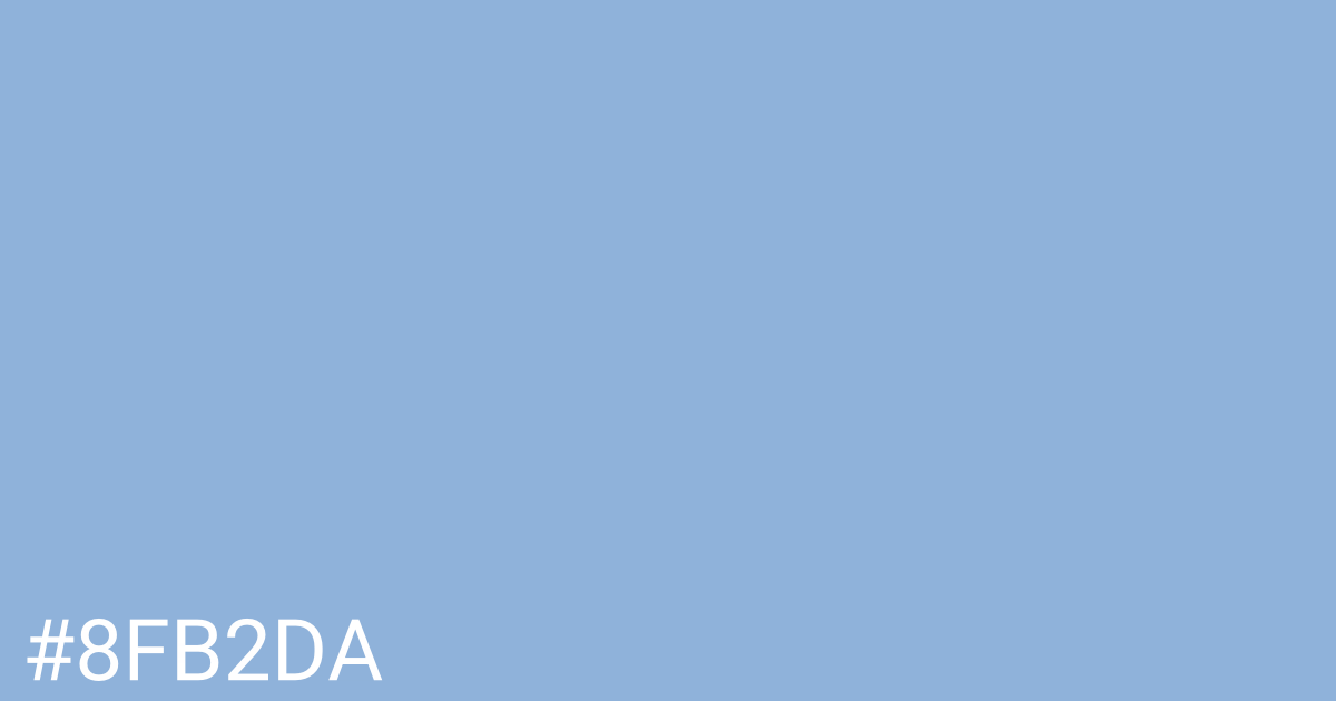 Hex color #8fb2da graphic
