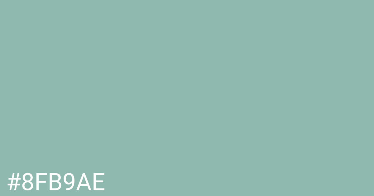 Hex color #8fb9ae graphic