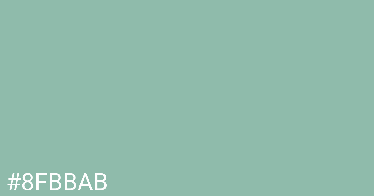 Hex color #8fbbab graphic