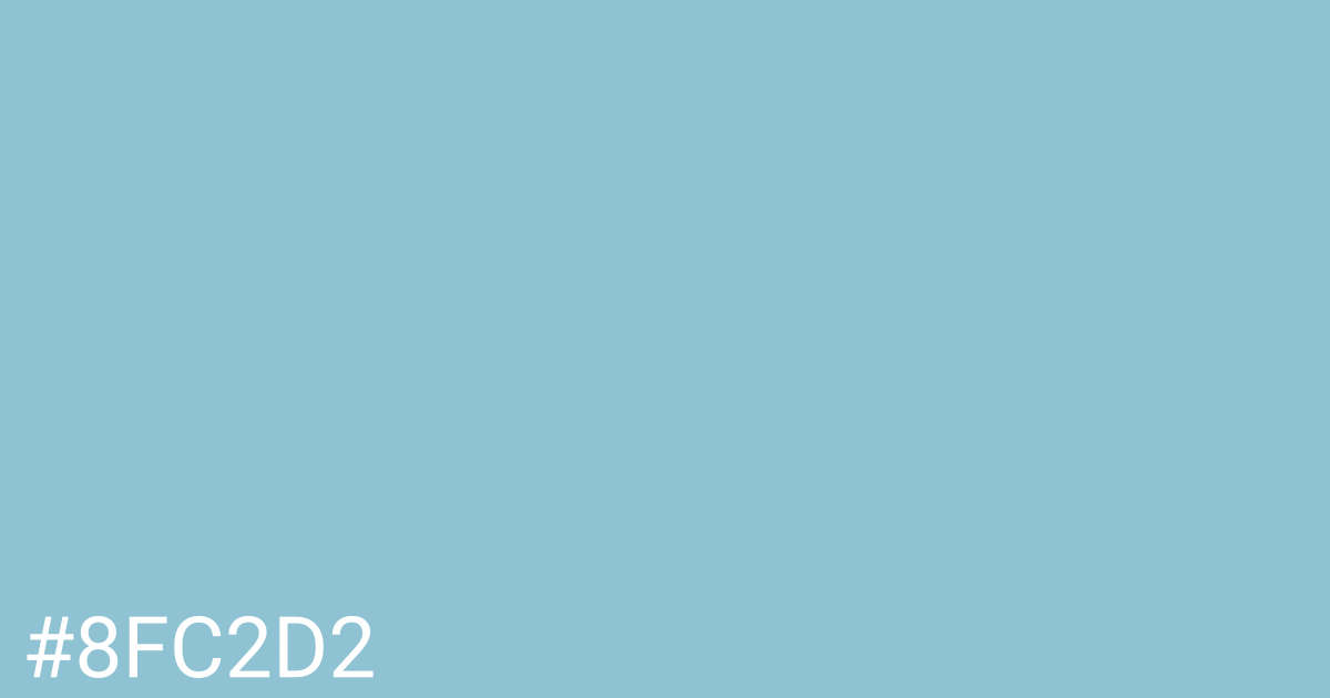 Hex color #8fc2d2 graphic