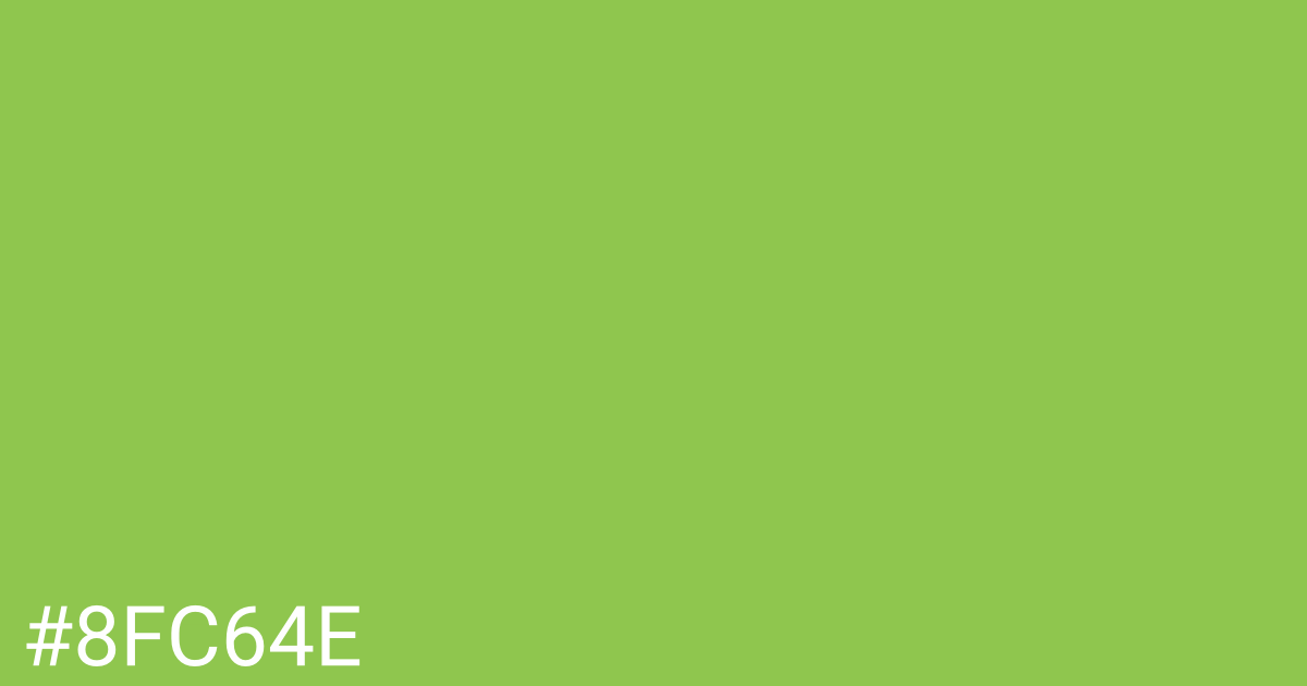 Hex color #8fc64e graphic