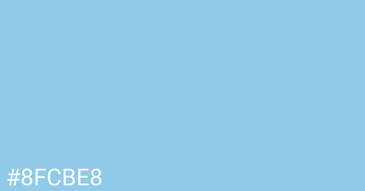 Hex color #8fcbe8 graphic