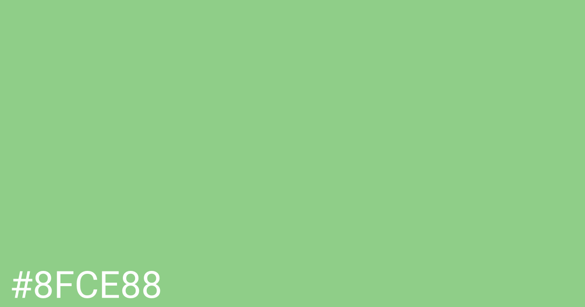 Hex color #8fce88 graphic